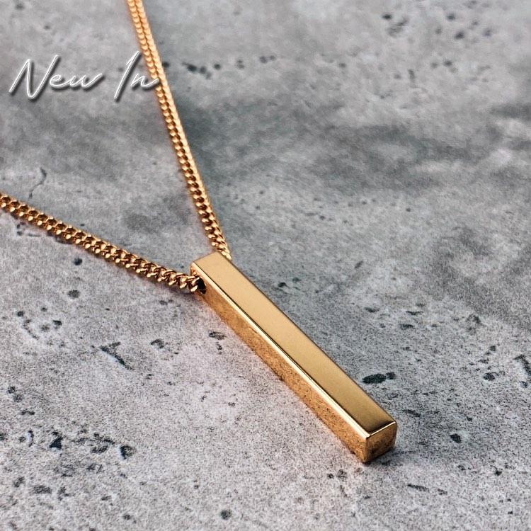 Minimal Bar Necklace - 24KT Gold Plated