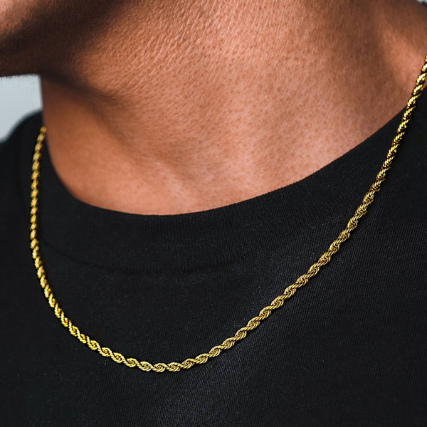 Rope Chain Necklace - 24kt Gold