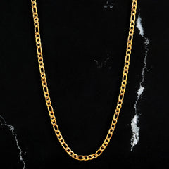 Figaro Chain Necklace 24KT Gold