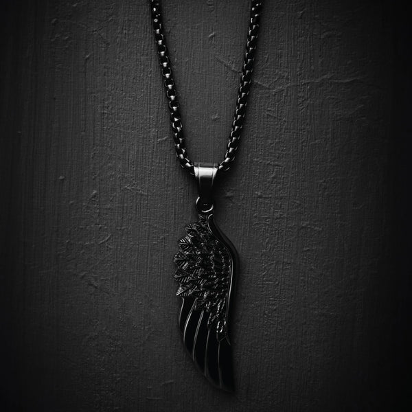 Wing Necklace - All Black