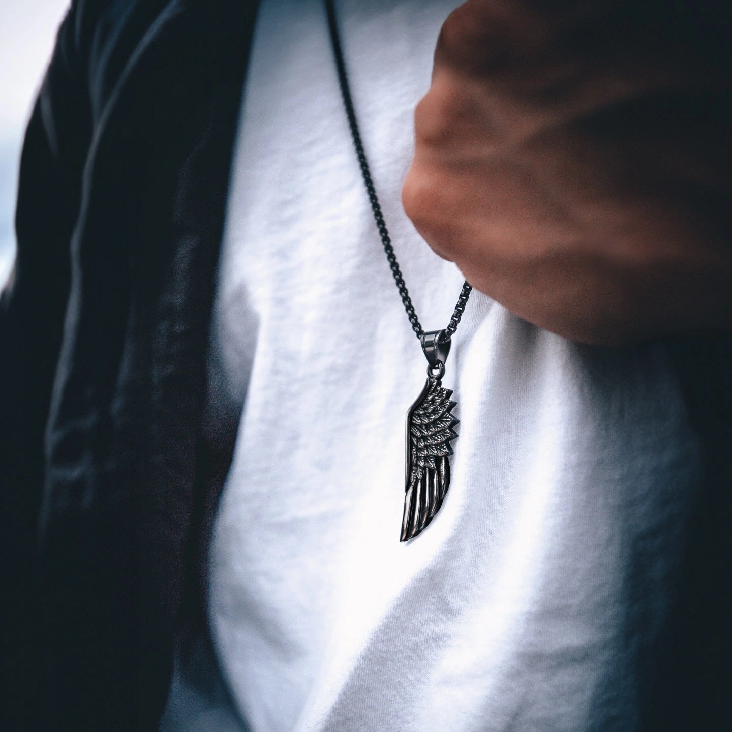 Wing Necklace - All Black