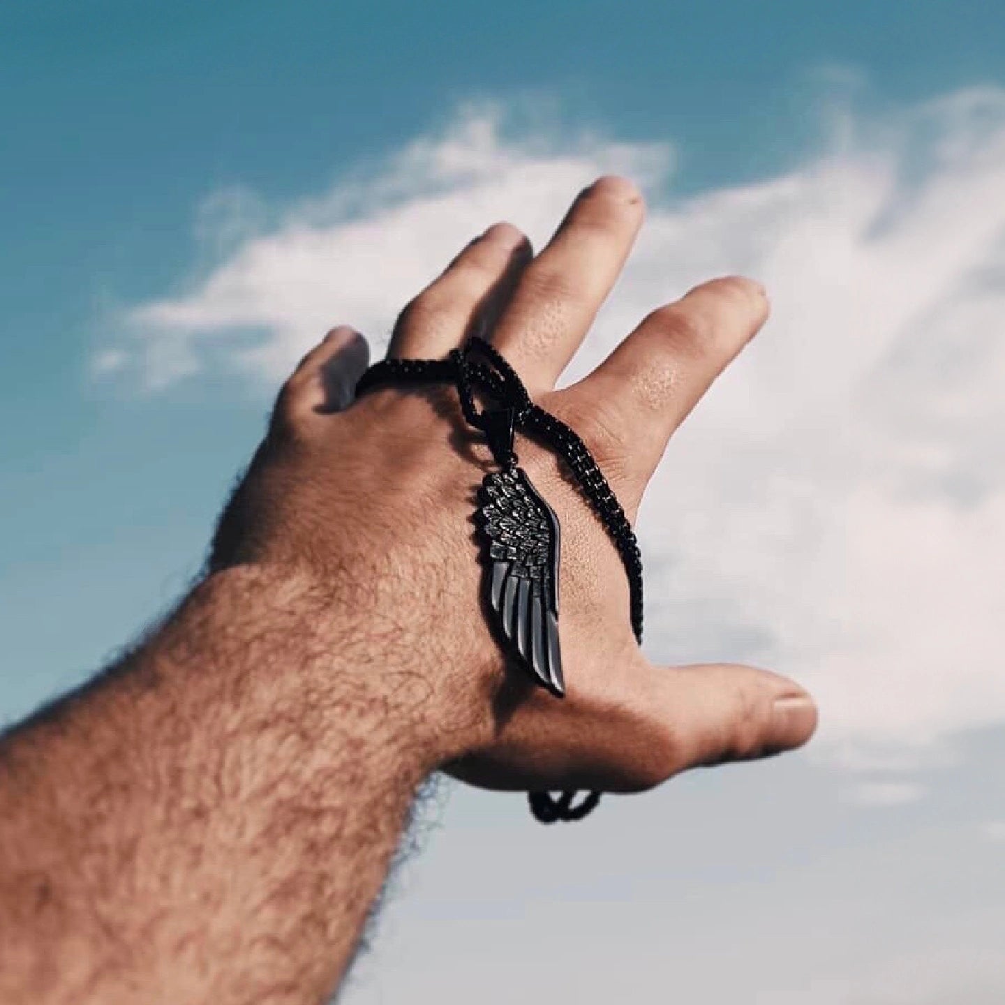 Wing Necklace - All Black