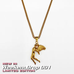 24kt Gold Fallen Angel Necklace - WknDrop 001