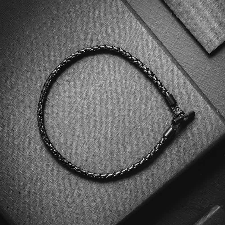 Minimal Bar Bracelet - Leather