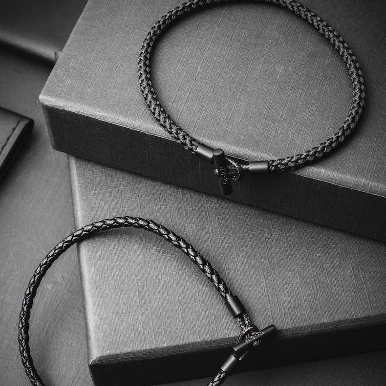 Minimal Bar Bracelet - Rope