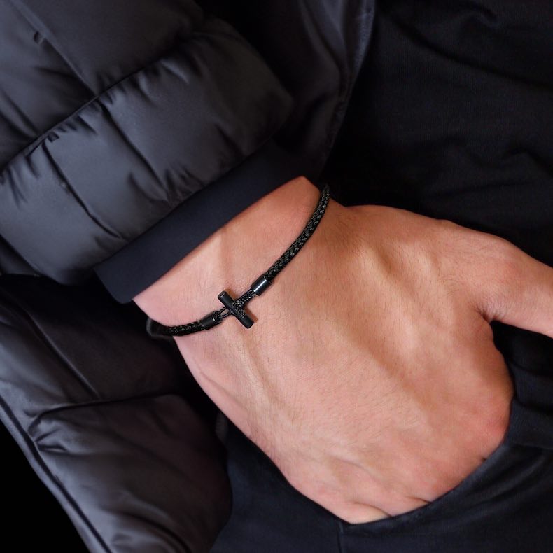 Minimal Bar Bracelet - Rope