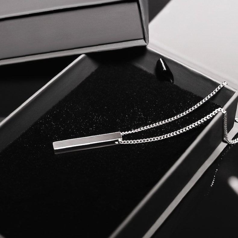 Silver Bar Necklace – RoseGold & Black Pty Ltd