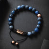 Premium 8mm Sodalite Bead Bracelet with premium waxed cord and string for a custom fit