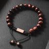 8mm Bead Bracelet -  Red Tiger Eye Beads