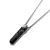 Silver & Black Stone Necklace