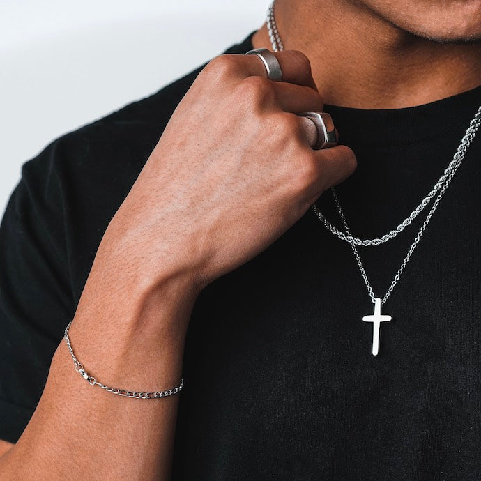 Cross Pendant Necklace - Silver