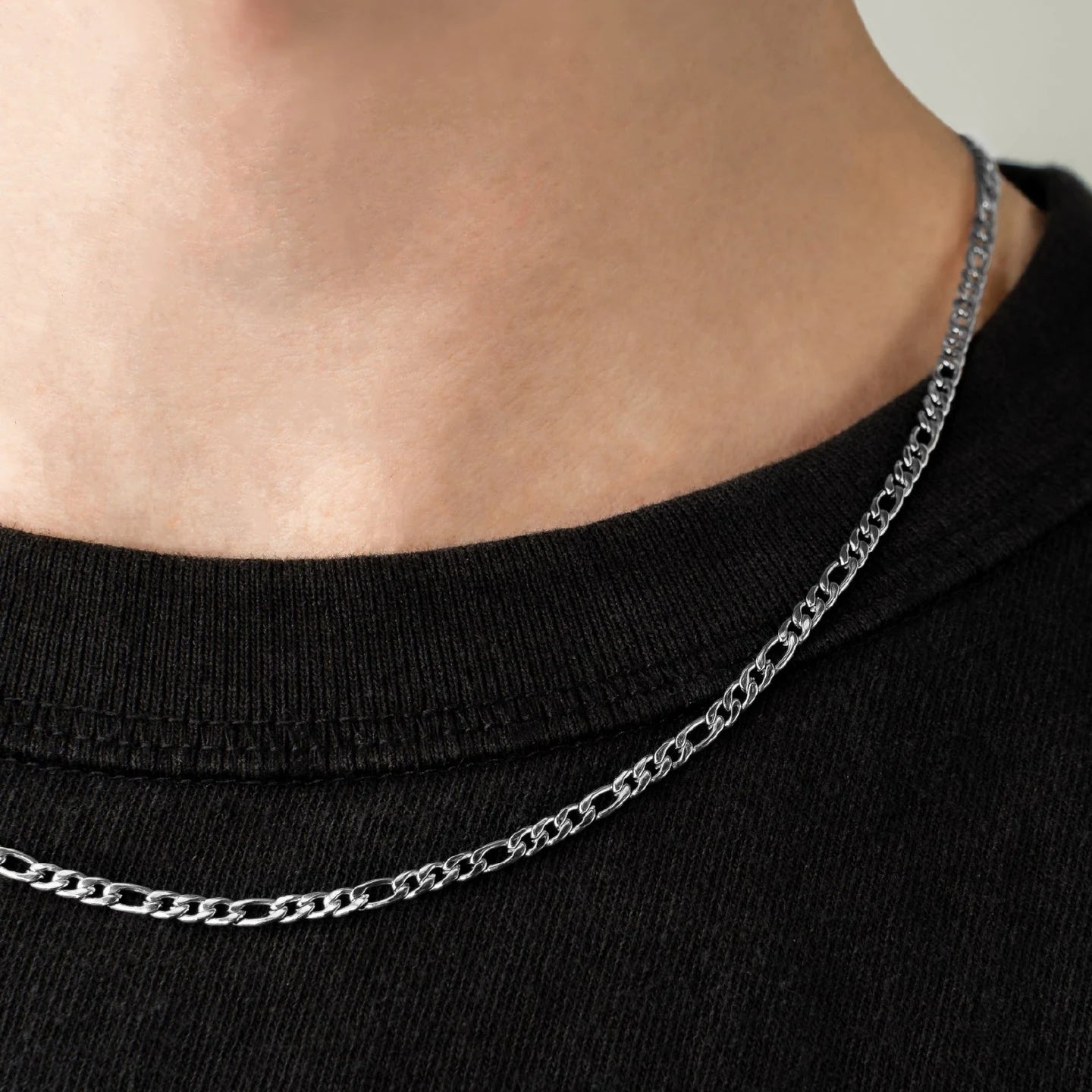 Figaro Chain Necklace - Silver