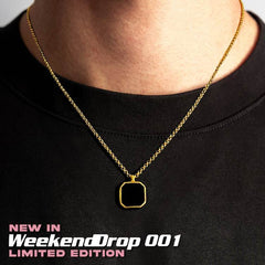 24kt Gold Gemstone Pendant Necklace - WknDrop 001