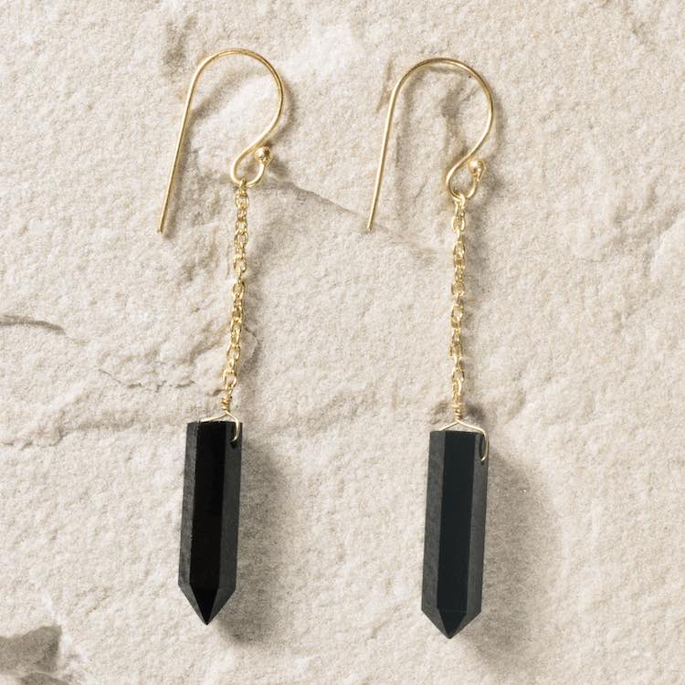 Black Onyx Drop Earrings