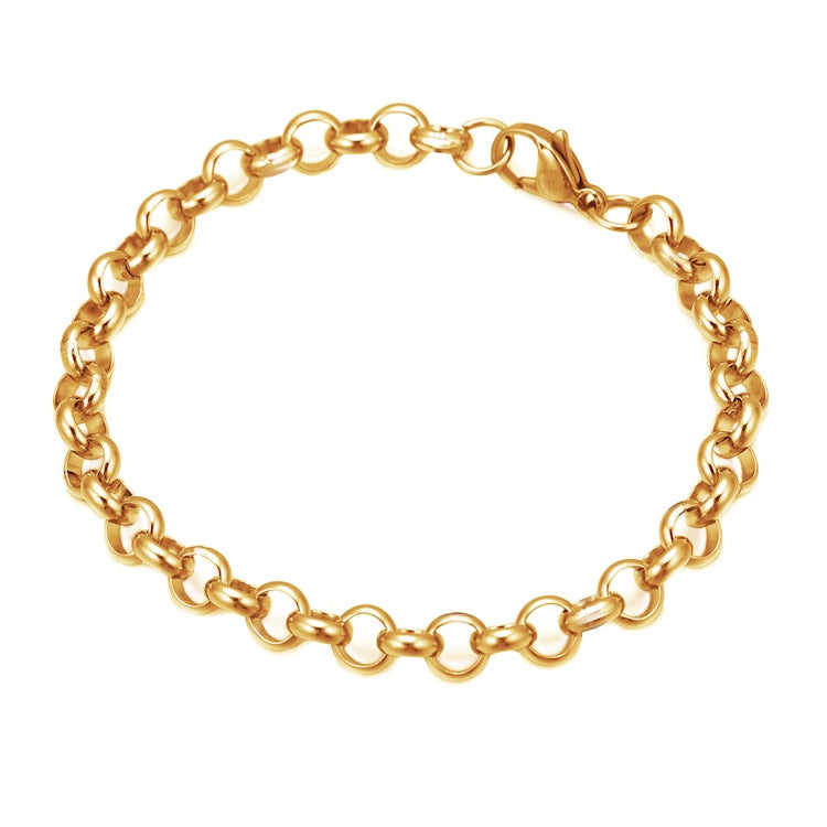 Rolo Chain Bracelet (24kt Gold)