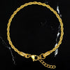 24kt Gold Rope Chain Bracelet