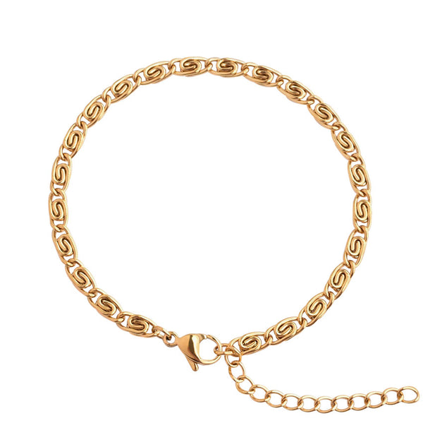 Gold Wheat Chain Bracelet – RoseGold & Black Pty Ltd