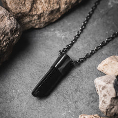 Talisman Necklace - Minimal Black Tourmaline Crystal