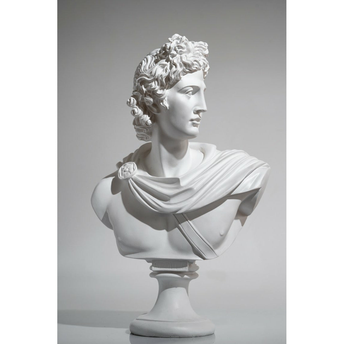 White Apollo Bust Sculpture - Our White Apollo Bust Sculpture is a timeless piece that’s an icon of Greek and Roman mythology.