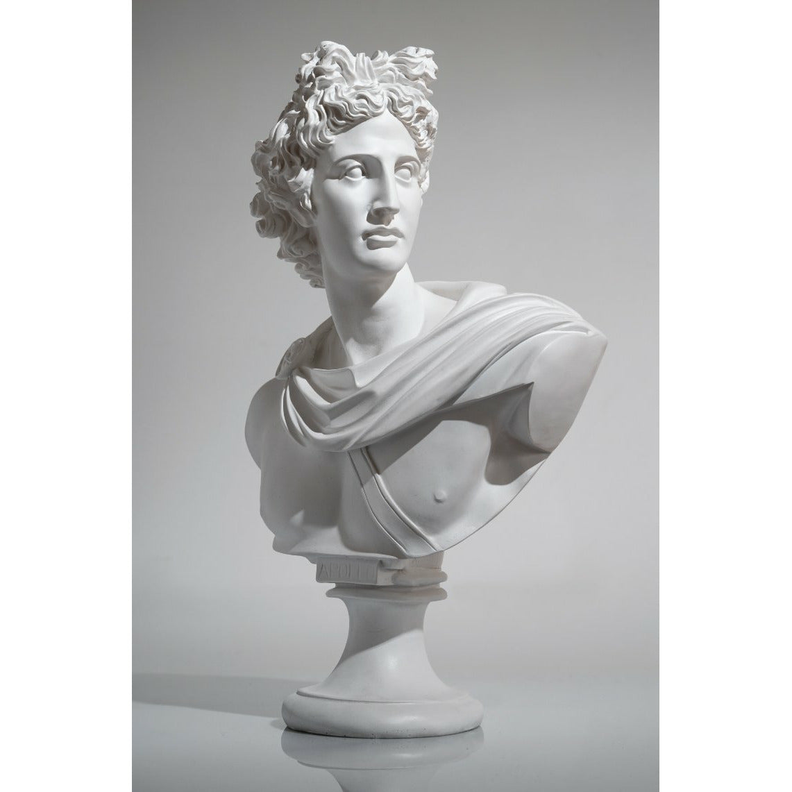 White Apollo Bust Sculpture - Our White Apollo Bust Sculpture is a timeless piece that’s an icon of Greek and Roman mythology.