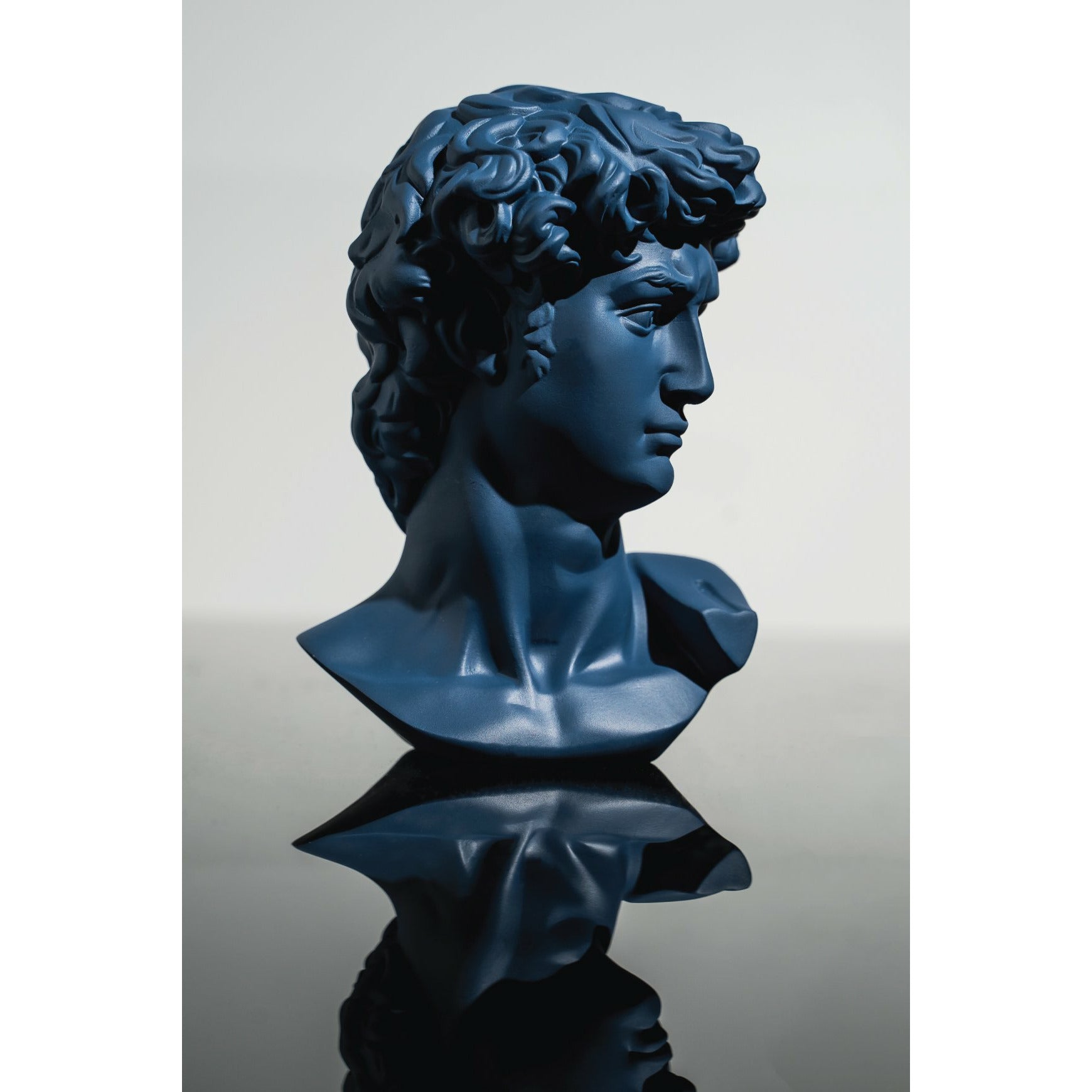 Navy Blue David Bust Sculpture - Our Navy Blue David Bust Sculpture is a timeless piece that’s an icon of both Italian and World Art History.