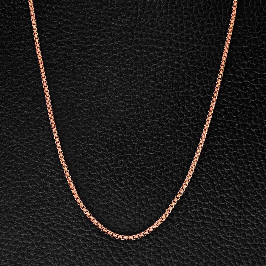 55cm Oval Belcher Solid Chain in 9ct Rose Gold