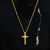 Our Gold Cross Pendant Necklace Features Our Signature Cross Pendant & Gold Link Chain.