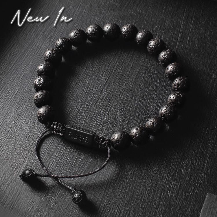Amazon.com: Infinite U Cool Women's Men's Lion Bracelet 8mm Beads Wrist  Mala Alloy Lava Stone Stretch Bracelet, Therapy Yoga Meditation, Black-Gold:  Clothing, Shoes & Jewelry