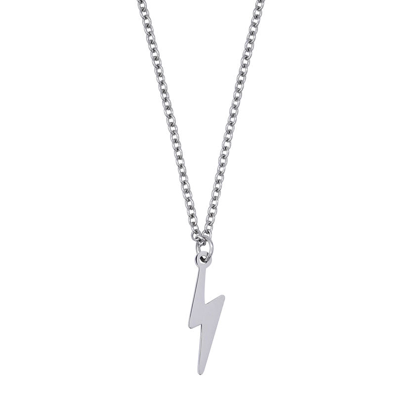 Our Silver Lightning Bolt Pendant Necklace is available online today. Featuring Our Signature Lightning Bolt Pendant & Silver Link Chain.