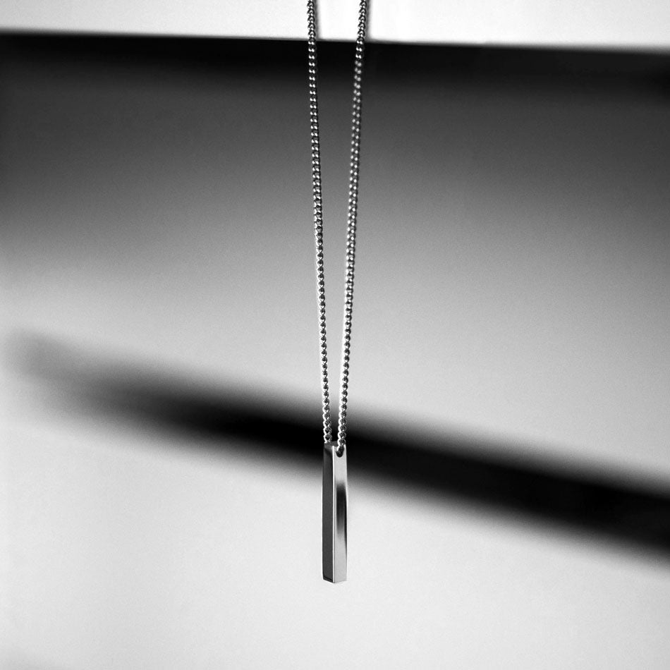 Silver Bar Necklace - Our Signature Minimal Bar Necklace in Silver has been crafted with minimalist styling in mind. An essential piece for every wardrobe.