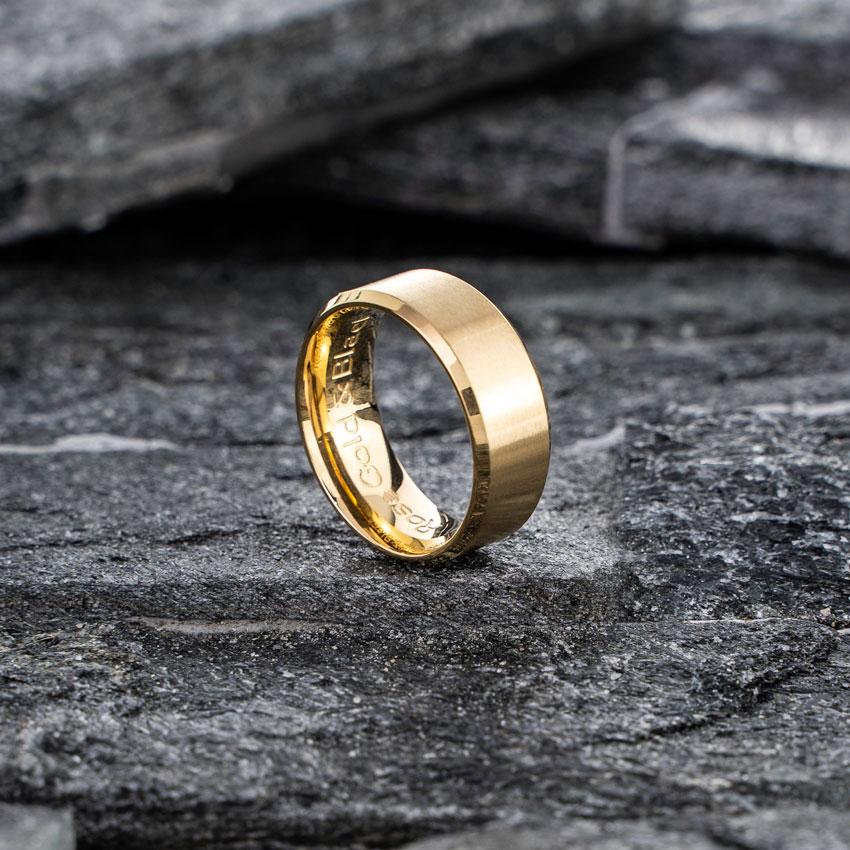 Minimal Ring in Brushed 24k Gold