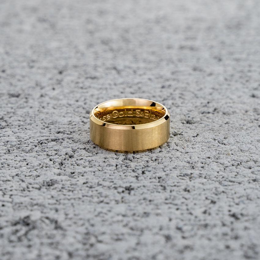 Minimal Ring in Brushed 24k Gold