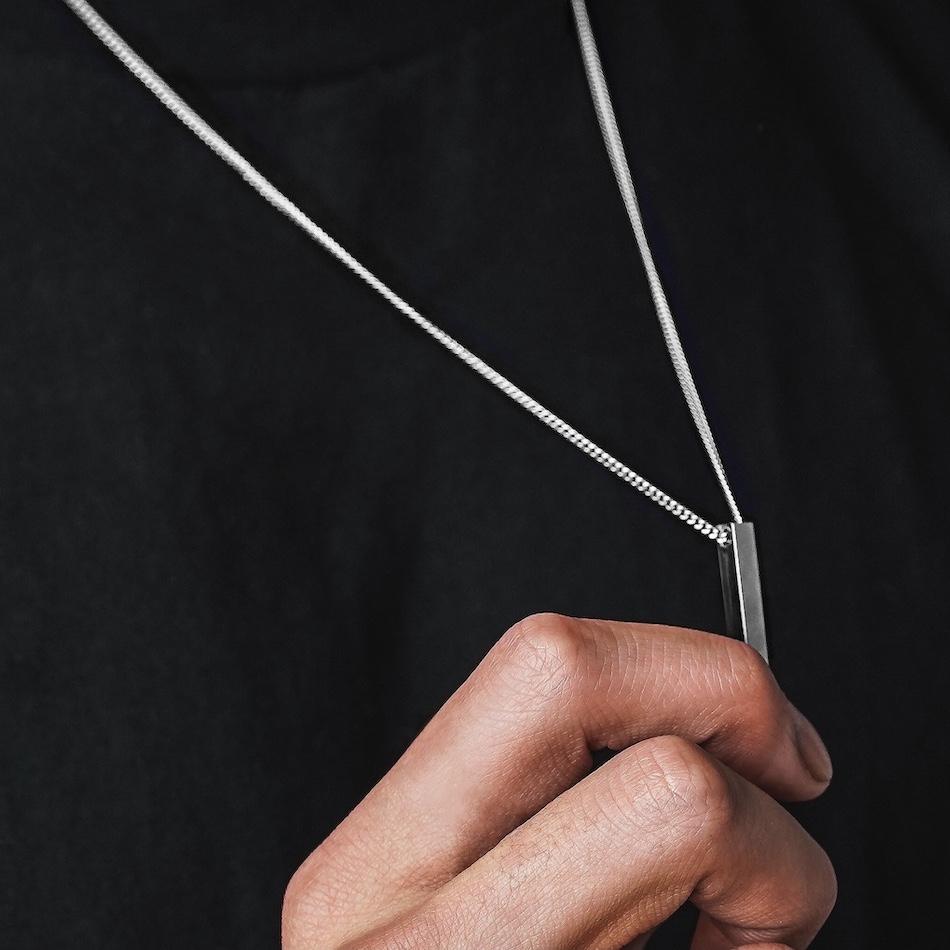 Silver Bar Necklace - Our Signature Minimal Bar Necklace in Silver has been crafted with minimalist styling in mind. An essential piece for every wardrobe.