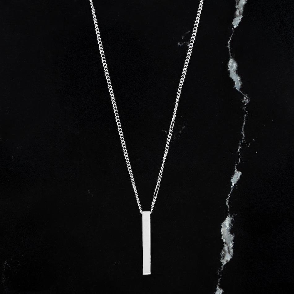 Silver Bar Necklace - Our Signature Minimal Bar Necklace in Silver has been crafted with minimalist styling in mind. An essential piece for every wardrobe.