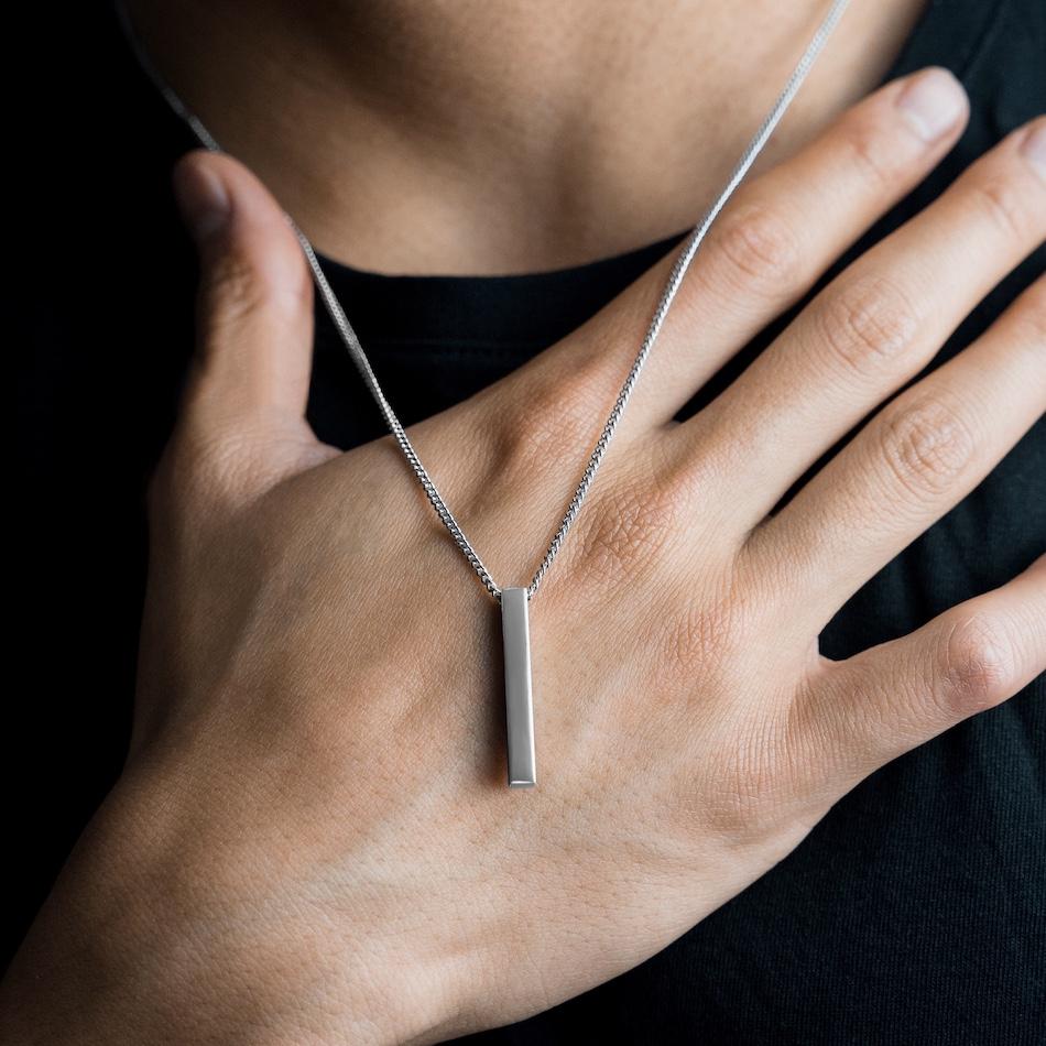 Silver Bar Necklace - Our Signature Minimal Bar Necklace in Silver has been crafted with minimalist styling in mind. An essential piece for every wardrobe.