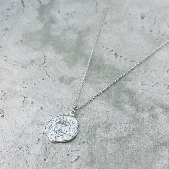 Pisces Star Sign Necklace - Fine chain necklace featuring a delicate star sign pendant. Birth date February 19 - March 20 is for Pisces. Available in Silver, Gold, and Rose Gold.