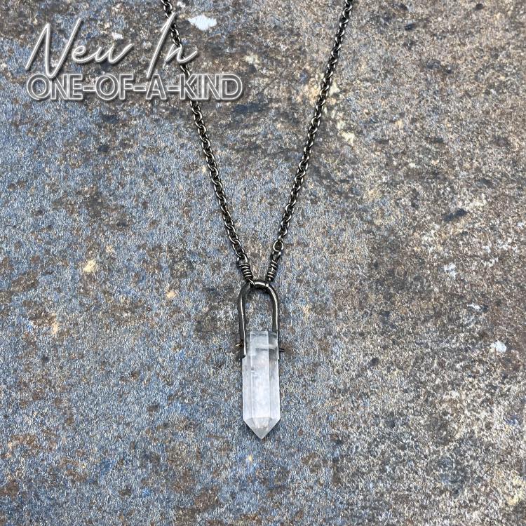 Quartz Crystal Necklace - Our Quartz Crystal Necklace Features a Hand-Selected & Specimen Grade Quartz Crystal and is absolutely hand-crafted.