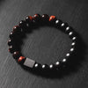 Red Tiger Eye Bead Bracelet - Our Red Tiger Eye Bead Bracelet Features 8mm Natural Stones, Premium Elastic Cord and Brushed Black Hardware. A Beautiful Addition to any Collection.