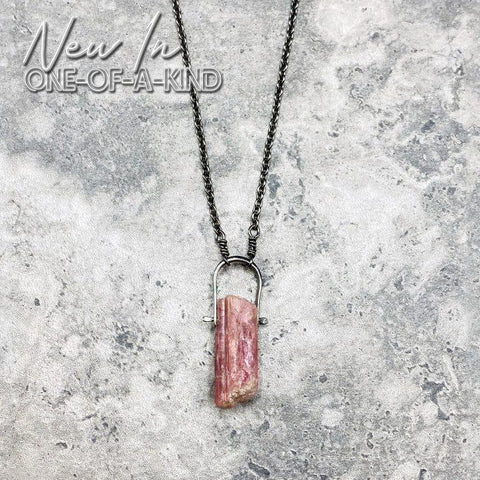 Pink Tourmaline Necklace - Our Pink Tourmaline Necklace Features a Hand-Selected & Specimen Grade Pink Tourmaline Crystal and is absolutely hand-crafted.
