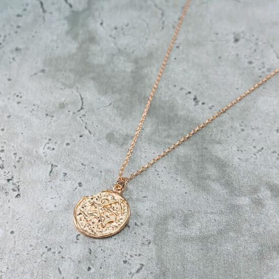 Sagittarius Star Sign Necklace - Fine chain necklace featuring a delicate star sign pendant. Birth date November 22 - December 21 is for Sagittarius. Available in Silver, Gold, and Rose Gold.