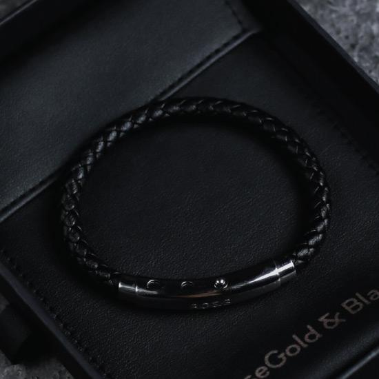 Double Leather Bracelet – RoseGold & Black Pty Ltd
