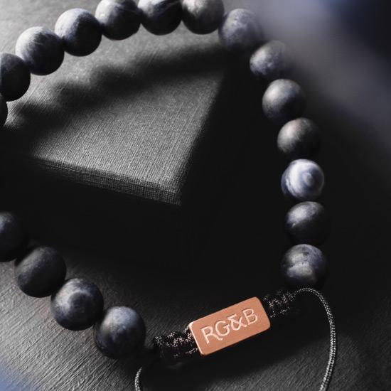 Black & Rose Gold IP Reversible Bracelet