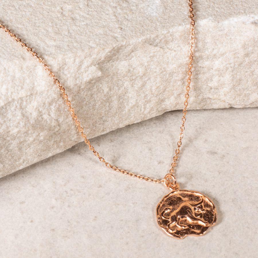 Taurus Star Sign Necklace - Fine chain necklace featuring a delicate star sign pendant. Birth date April 20 - May 20 is for Taurus. Available in Silver, Gold, and Rose Gold.