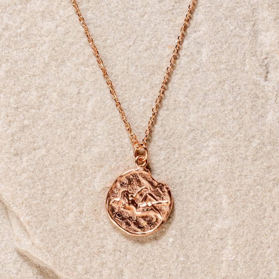 Taurus Star Sign Necklace - Fine chain necklace featuring a delicate star sign pendant. Birth date April 20 - May 20 is for Taurus. Available in Silver, Gold, and Rose Gold.