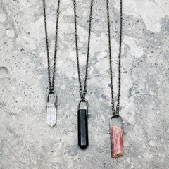 Pink Tourmaline Necklace - Our Pink Tourmaline Necklace Features a Hand-Selected & Specimen Grade Pink Tourmaline Crystal and is absolutely hand-crafted.