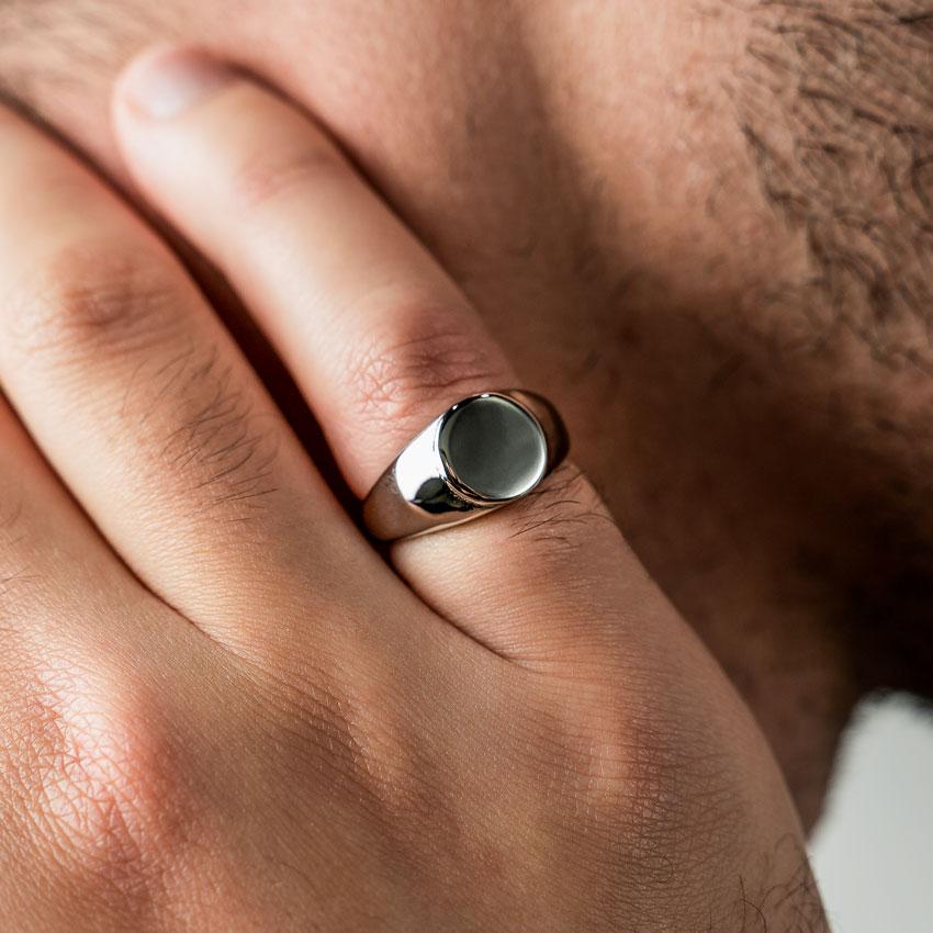 Signet Ring Set in Silver – RoseGold & Black Pty Ltd