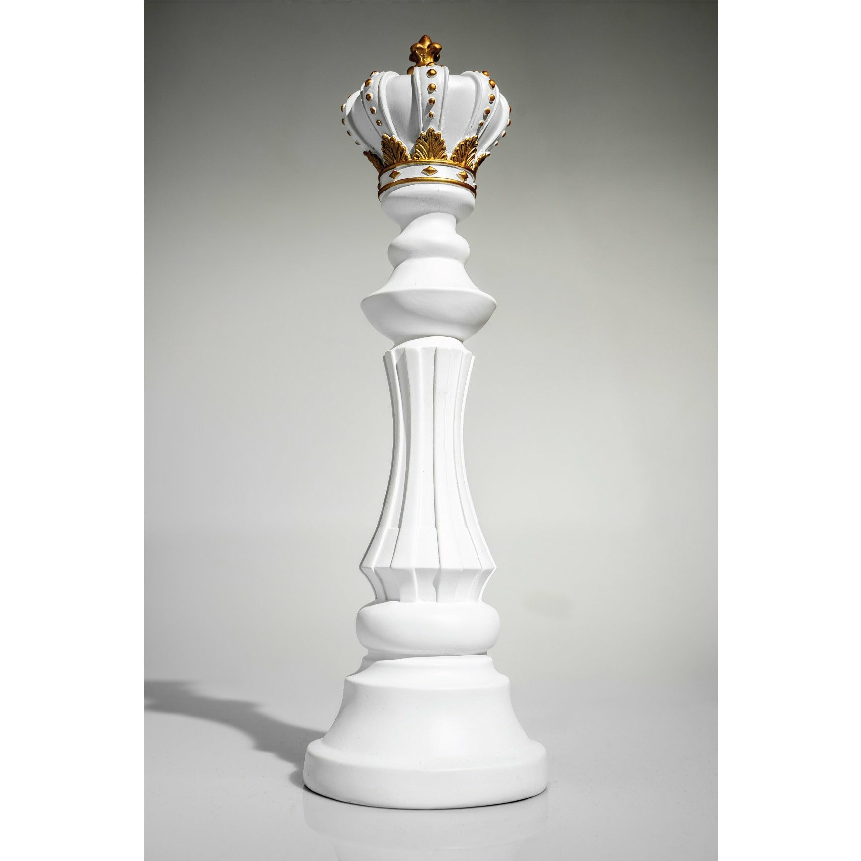 White & Gold King Chess Piece - Our White & Gold Chess Pieces are the perfect addition to any space. Made-to-order pieces are also available.