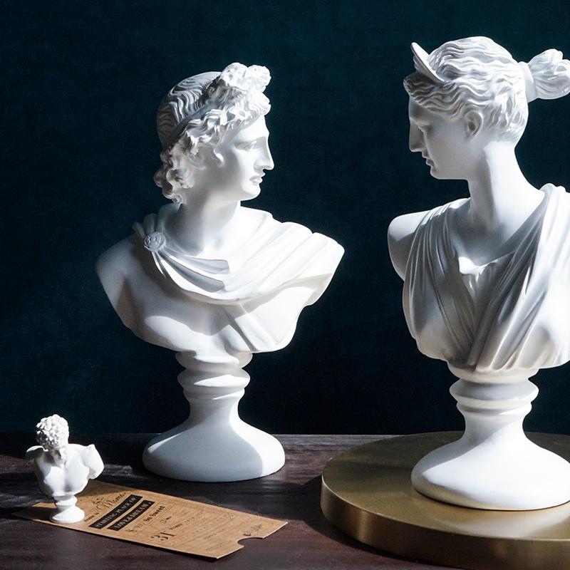 White Apollo Bust Sculpture - Our White Apollo Bust Sculpture is a timeless piece that’s an icon of Greek and Roman mythology.