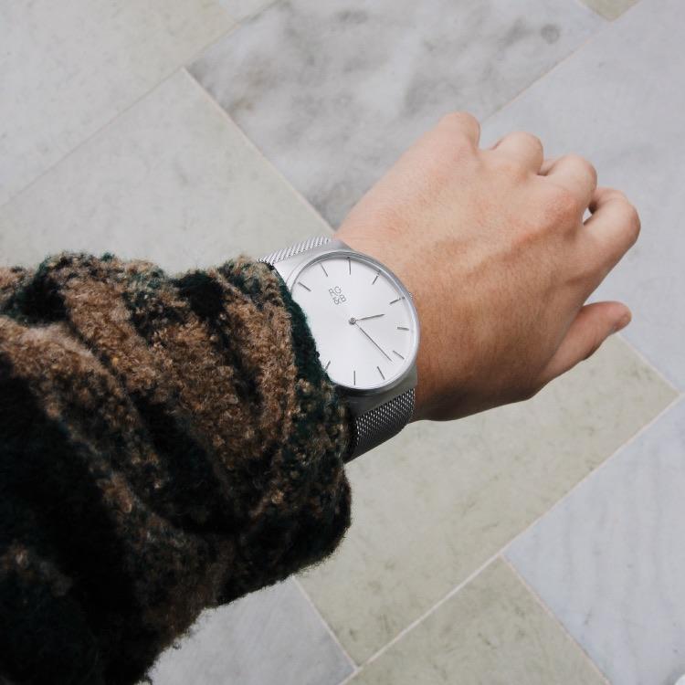 Silver Minimal Watch - Our Minimal Silver Watch features a Brushed Silver Stainless Steel Case and Strap, Silver Hands and Hour Markers Along with our Signature Logo.